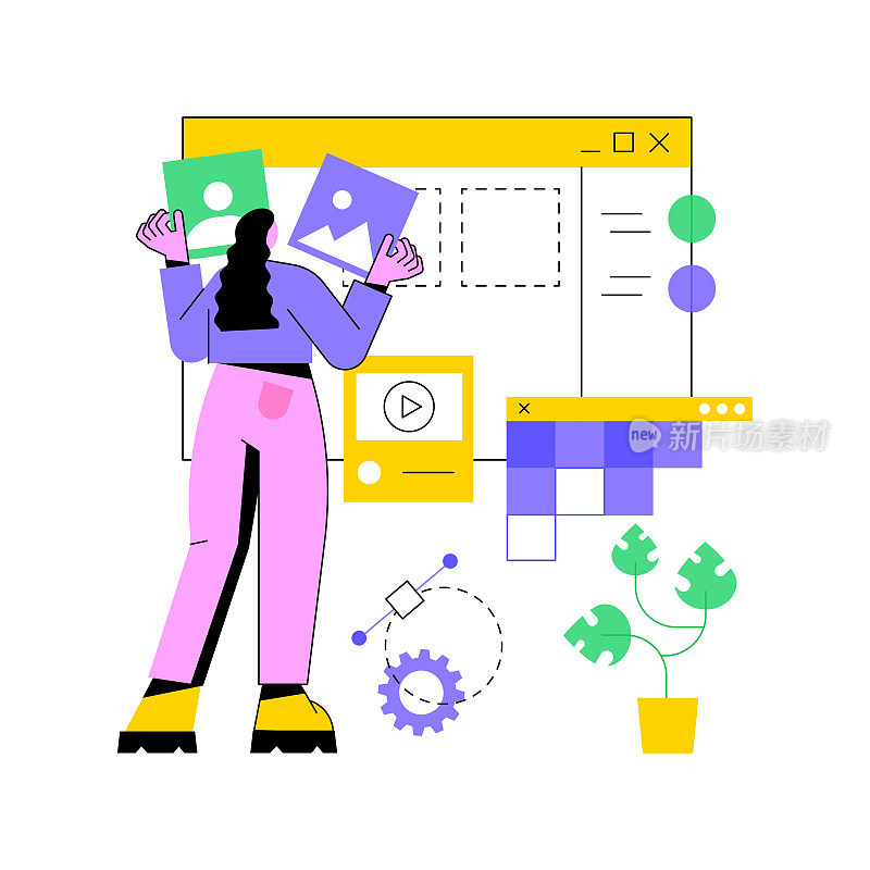Front end development abstract concept vector illustration.